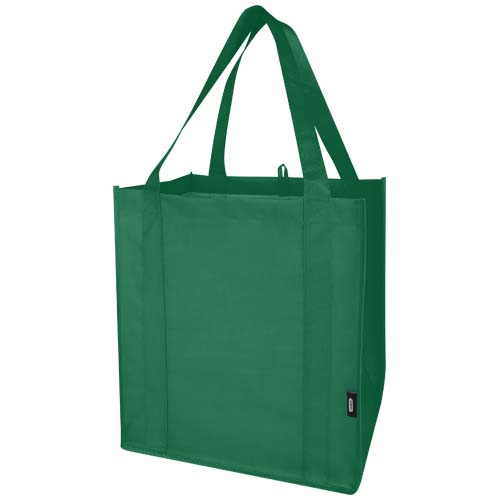 Tote-bag intissé recyclé GRS personnalisable avec fond rigide Liberty Vert 